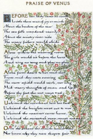 Book of Verse - Praise of Venus (1) 1870 Morris