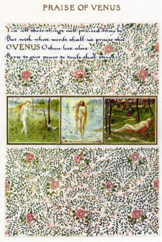 Book of Verse - Praise of Venus (3) 1870 Morris