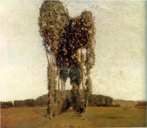 William A. Harper Landscape with Poplars (Afternoon at Montigny) 1898