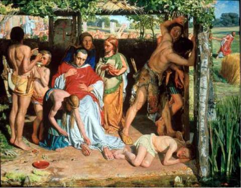 Sheltering a Christian Missionary from the Druids William Holman Hunt