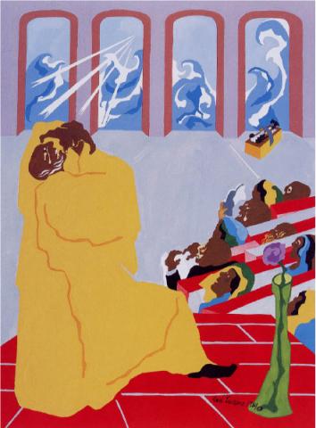 Jacob Lawrence Genesis Creation Sermon II: And God Brought Forth the Firmament and the Water 1989