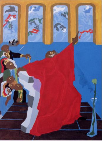 Jacob Lawrence Genesis Creation Sermon V: And God Created All the Fowls of the Air and Fishes of the Sea 1989