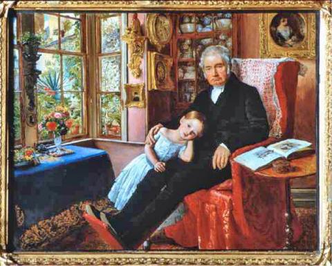 James Wyatt and His Granddaughter John Everett Millais