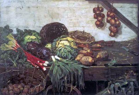  		 The Vegetable Stall 1884 William York Macgreggor