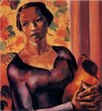 James A. Porter Woman Holding a Jug 1932